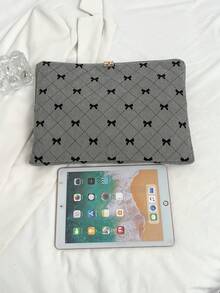 纯色简约奢华星形图案笔记本电脑/平板电脑保护套，多种尺寸可选 - 灰色 - 查看 5