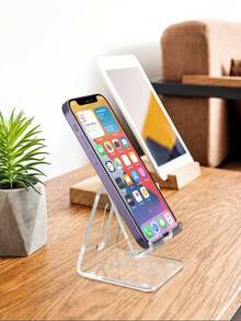 Set Of Acrylic Phone Holder, Transparent Phone Holder, Suitable For Desktop Phone Base, Transparent Phone Holder Compatible With Major Brands Of Phones
