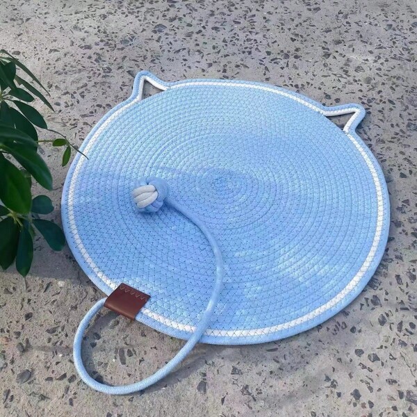 Premium New Cotton Rope Woven Cat Scratching Pad With Toy Ball, All-In-One Cat Sleeping Mat, Durable & Washable Pet Pad