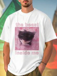 The Beast Inside Me T Shirt Uomo Moda Casual Estiva Giovane Top Qualità Comfort Streetwear Idea Regalo Fashion Promo Sconto Affare