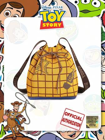 [Autorización Oficial] Bolso de bandolera con estampado de cuadros WOODY, bolsa de cordón de moda adecuada para uso diario como bolso cruzado, diseño único para viajes y compras, combinación diaria, excelente regalo para amigos