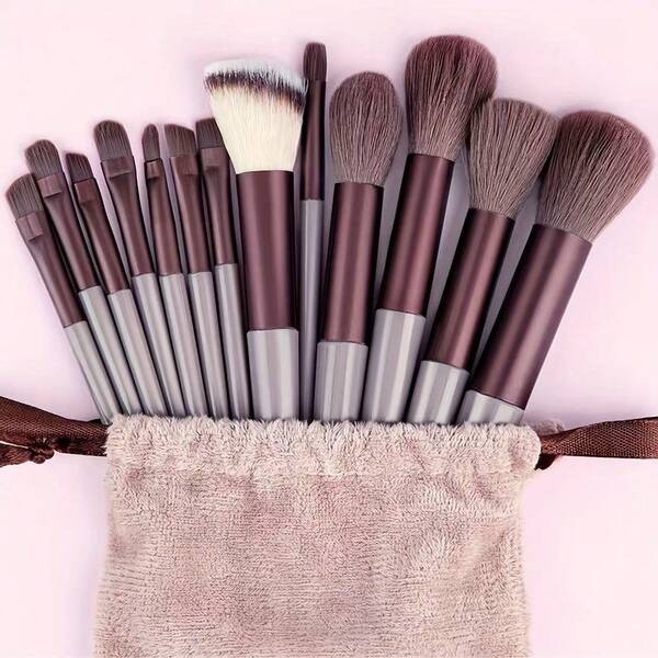 Hypoallergenic Makeup Brushes Set With Travel Bag - Includes Blush, Foundation, Eyeshadow, Eyebrow And Lip Brushes | Suitable For Beginners To Professionals | Suitable For All Skin Types