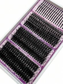 20 Trays 390 Clusters 60+80+100D Individual Eyelash Clusters + Eyelash Glue 10-18mm Mixed Length Fluffy CC/DD Curl Hot Melt Individual Eyelash Clusters 0.05/0.07 Eyelash Extension Wispy DIY Beginner Eyelash Extension Segmented False Eyelashes Artificial Mink False Eyelashes Self-Adhesive False Eyelashes - 黑色 - 查看 5