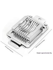 1PC Stainless Steel Multi-Functional Egg Slicer, Household 430 Stainless Steel Slicer, Kitchen Gadget, Egg And Preserved Egg Separator, High-Quality Kitchen Tool For Thanksgiving, Christmas, Halloween, Outdoor, Kitchen, Hotel And Restaurant Use, Kitchen Accessory, Egg Cutter, Egg Slicer, Egg.