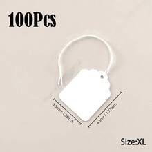 100-200 Stück weiße Markierungsetiketten Geschenkanhänger mit Schnur, Schmuck-Hängeschilder, Preisschilder mit Schnur, leere Beschriftungsetiketten zum Preisauszeichnen von Geschenken, Schmuck, Kleidung, Waren-Preisschilder, Bekleidungsetiketten, Party-Geschenkanhänger - Verschiedenfarbig - Übersicht 17