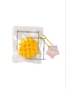 5件装食物揉捏玩具袋装PVC吊坠缓解压力感官玩具自闭症玩具万圣节圣诞节钥匙扣，每件独立包装，内含各种不同食物，挤压即可释放压抑的情绪。（款式随机） - 彩色 - 查看 10