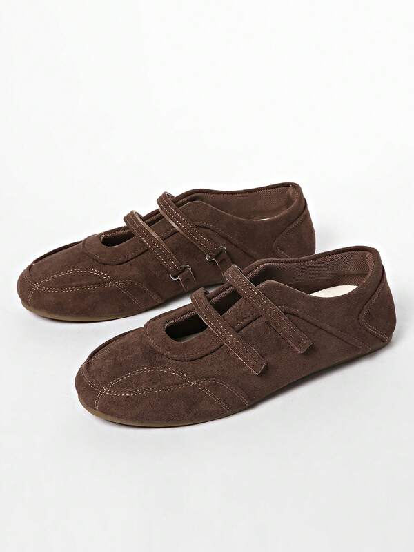 Fall/Winter 2025 New Summer Women's Red Hook And Loop Trainers, Leather Breathable Soft Sole Shoes [Run Small, Please Refer To Size Chart],Flats,Ballet