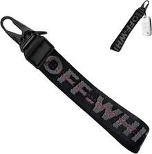 Car Key Chain, Webbing Keychain Wrist Strap, Car Key Accessories, Wallets, Jeans  Letter Pendants - 黑色 - 查看 7