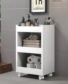 Auxiliary Cart With Wheels Nail Polish Holder Beauty Salon Manicure Organizer 3 Shelves Black Or White - 白色 - 查看 6