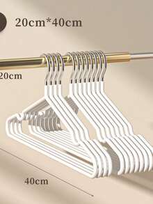 20/10 Pieces Baby Hangers, Children's Clothes Drying Racks, Durable Anti-Slip Drying Racks, Suitable For Bathrooms, Bedrooms, Closets, Wardrobes, Family, Dormitory Storage Organization, Made Of High Manganese Steel Core, Dipped Plastic Anti-Slip Surface, Excellent Anti-Slip Process