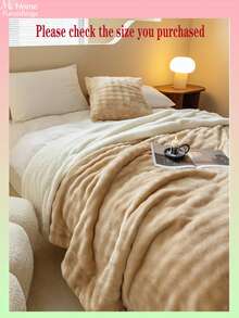 1 pieza Manta reversible suave y esponjosa de felpa de burbujas y sherpa, disponible en varios colores, decoración del hogar minimalista y de moda, adecuada para dormitorio, dormitorio de niños/niñas, siesta en el sofá, siesta en la oficina, regalo perfecto para el Día de San Valentín, lavable a máquina