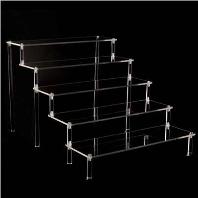 [5 niveles] Organizador de maquillaje de acrílico transparente de uso múltiple - Estantería de exhibición para perfumes, cosméticos, joyas y juguetes - Para baño, dormitorio y tienda | ¡Gran capacidad!
