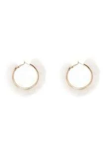 一对仿皮草耳环，欧美风格，展现女性夸张而别致的优雅气质，适合秋冬季佩戴。 - 彩色 - 查看 12