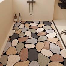 حصيرة الحمام غير الانزلاقية ، حصيرة حمام ناعمة مريحة مع فتحات تصريف ، حصيرة حمام من مادة البي في سي بتصميم لوفة للتدليك للاستخدام في الحمام والأماكن الرطبة ، سريعة التجفيف