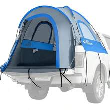 JOYTUTUS Pickup Truck Tent 2.0, Waterproof PU2000mm Double Layer For 2 Person, Portable Truck Bed Tent With Rainfly, 5.5'-5.8' Camping Preferred - Green - Xám xanh - Xem 2