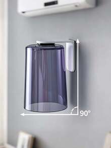 磁吸翻盖漱口杯，透明简约家用漱口杯，壁挂式牙刷杯，牙刷架