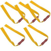 6pcs/10pcs Hunting Slingshot Rubber Band 0.75mm Flat Latex Slingshot Elastic Material, Random Color - Yellow - View 5