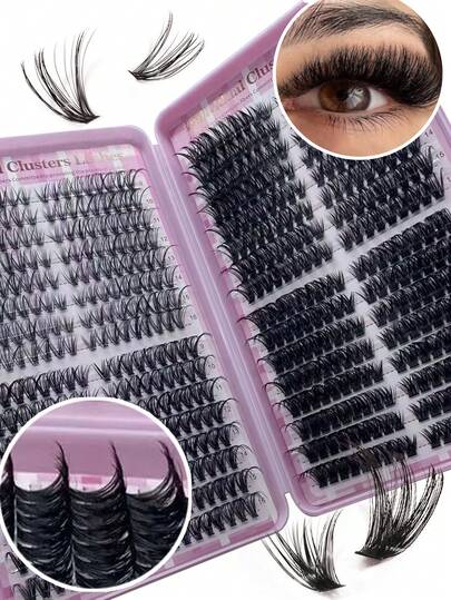 576 Pieces Individual Eye Lash Clusters Large Capacity 30D+40D+60D+80D D Curl 9-16mm Fox Line Thick DIY Eye Lash Clusters Dramatic Volume And Natural Look And Super Thick, Thin, Super Soft And Ultra Light Reusable Individual Segmented False Eyelashes Eyelash Extension Kit Suitable For Self-Use At Home For Halloween, Cosplay And Daily Life Lash Clusters,Eye Lash Clusters,Individual Eyelashes,Lashes,Fake Lashes