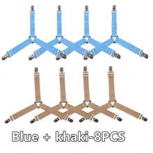 4 piezas de sujetadores de sábana triangular para el hogar, clips ajustables de fijación de sábana elástica para sofá/cama, faja de fijación de manteles, hebillas de sábana antideslizantes y anti-carreras