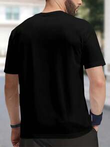 Panda Playing Badminton Funny Sports Player  Graphic Gift Men, Women, Teens Funny, Retro And Themed T-Shirt For Holidays, Birthdays, Parties, Vacations And Daily Wear Fashion Graphic T-Shirt For Gamers, Teachers, Sports Enthusiasts - Black - View 3