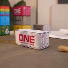 Contenedor de metal mini de 11,5 cm de largo, caja de almacenamiento de estilo industrial retro para oficina, organizador de hogar creativo