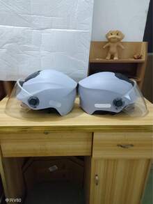 خوذة دراجة نارية كهربائية للرجال والنساء للاستخدام الخارجي، حماية من الشمص الصيفية، قابلة للتنفس، ذات عدسة مزدوجة نصف خوذة، قوية، خوذة أمان عالمية لجميع المواسم. قد تختلف الدفعة، سيتم شحن نمطين عشوائيين، لكن المادة واحدة.