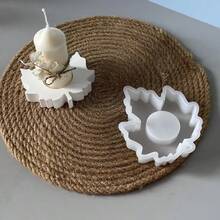 3D Candle Mold Maple Leaf Shape, Silicone Maple Leaf Mold For DIY Crafts - Multifunctional Car Fragrance And Candle Holder Mold, Compatible With Resin And Plaster Clay, Suitable For Autumn/Winter Decor, Christmas, Easter, Thanksgiving, Mother's Day, Valentine's Day, Birthday Craft Mold