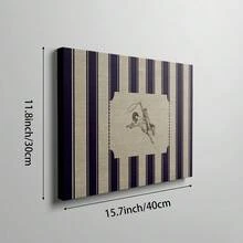 1 件复古条纹牛仔竞技壁画西部牛仔印刷帆布画 Giddy Up Horse 海报乡村中世纪现代装饰适用于卧室、客厅或公寓、宿舍房间装饰礼物（无框） - 彩色 - 查看 14