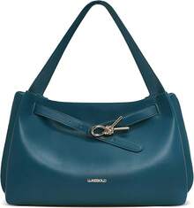 Suitable For Women's Hobo Bag Soft Shoulder Bag Casual Handbag With Belt Detail Design - Màu xanh Ma-rốc - Xem 1