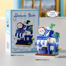 New Arrivals Mini City Street View Building Blocks Sets Dream Store Micro Small Particle Building Blocks Plastic Toys,Architecture Building Toys,Educational Toys,Coffee Shop/Burger Shop/Flower Shop/Drink Shop/Dessert Shop,Birthday Gifts/Decorations