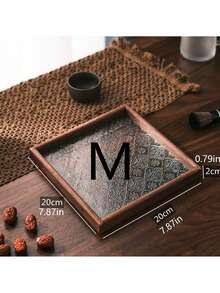 1 pieza Bandeja de servir pequeña de vidrio con relieve, centro de mesa vintage, bandejas decorativas rectangulares, bandejas y fuentes de servir vintage