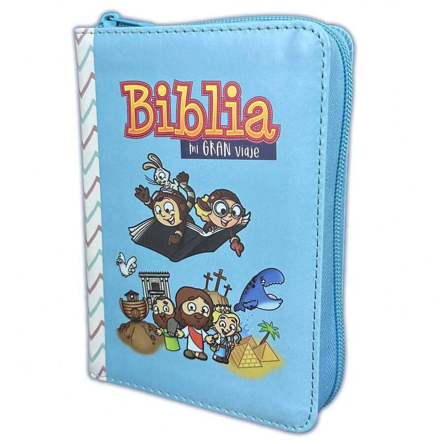 Biblia Mi Gran Viaje De Bolsillo Con Cierre RV1960 Imit Piel Celeste - Single Book - View 1