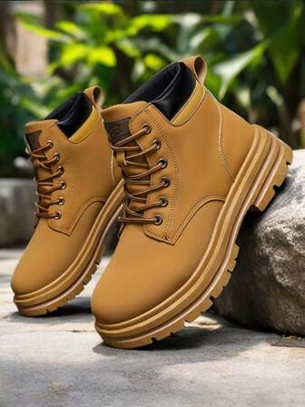 Zapatos de talla grande para hombres, zapatos casuales, zapatos de trabajo, botas de trabajo de caña alta, botas para exteriores, zapatos para senderismo, botas de cuero