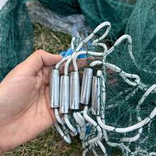 Green Multifilament Fishing Net Hand Throw Fishing Cast Net For Bait With Pendant Outdoor Nylon Monofilament Cast Net Sturdy Portable Fishing Accessories Fishing Kit Complete Working Tools Fishing Cast Nets Fishing Net Sport Fishing