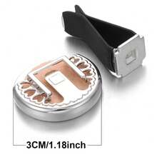 1PC New Arrival Tree Of Life Aromatherapy Diffuser Car Air Freshener Alloy Stainless Steel Aroma Essential Oil Diffuser Car Vent Clip Perfume Lockets Pendants Car Fragrance Diffuser Clip Effective In-Car Fragrance Diffuser With 10pcs Pads - Silver - View 6