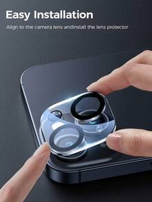 5 件相机镜头保护膜/保护壳，防刮，兼容 Apple 11 及以上系列，包括 11/12/13/14/15/16/16 Plus/16 Pro/16 Pro Max/17/17 Air/17 Pro/17 Pro Max 适用于日常防护、办公室、家用手机相机盖防水防震防摔防刮 - 無色 - 查看 4
