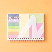 Multi-Functional Notebook Combination Set, Four-In-One Notebook With Sticky Notes, Index Stickers And Horizontal Lines, Loose-Leaf Book Waterproof Cover, Back To School And Office - Nhiều màu - Xem 3