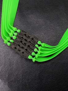 5/10/15 piezas Equipo de caza al aire libre Bandas de goma verdes de 1.0 mm, Bolsa de cuero para posicionar el fondo de la olla, Bandas de goma planas con taper 2012 para reondas, Material de látex natural con alta elasticidad y tensión fuerte, Accesorios para tirachinas, Esenciales para el tiro con tirachinas, Adecuado para actividades recreativas al aire libre