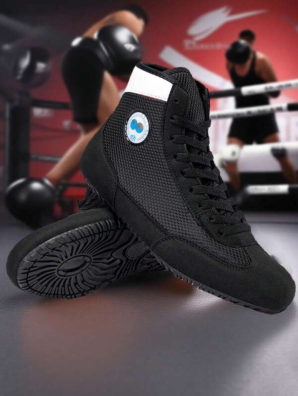 Sapatos de Boxe Respiráveis, Sapatos de Luta MMA, Sapatos Esportivos para Uso Externo para Homens e Mulheres