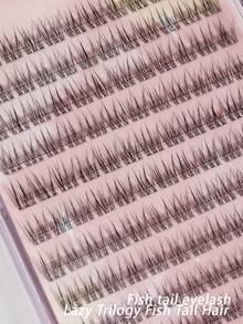120Clusters Self Adhesive Eyelashes Natural Look Pre Glued Lashes 10-12mm DIY Eyelash Extension Set With Tweezers Wear No Glue Needed Eyelash Suitable For Daily Use Japanese & Korean Makeup Toolslash Clusters,Eyelash Clusters,Individual Eyelashes,Lashes,Fake Lashes