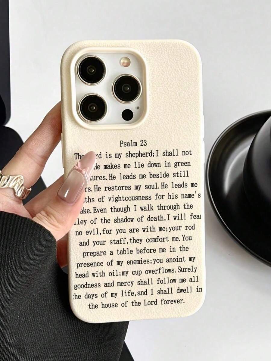 The English Version Of Psalm 23 In The Bible Phone Case Suitable For 17,16, 15, 14, 13, 12,PRO MAX, As Well As, PLUS, - 彩色 - 查看 1