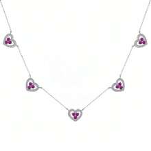 1 Pieza Collar de Plata de Ley Diseño Original Collar de Amor Arcoíris para Mujeres Color Circonita Sintética Colgante de Corazón Hueco Cadena de Clavícula Adecuado para Toda la Ropa Normal de Mujer