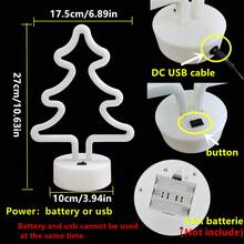 1 Stück LED Weihnachtsdekoration Tischaufsteller Weihnachtsbaum Neonlicht, batterie- oder USB-betrieben, romantisches Feenlichter für Geburtstag, Hochzeit, Party, Kinderzimmer, Schlafzimmerdekoration Weihnachtsdekoration XMAS Deko Weihnachtsbaum Geschenkdekoration Thanksgiving Hochzeitsdekoration Heimdekoration Herbstdekoration Herbstdekoration Geburtstagsdekorationen für Geschenke Partyartikel Innen- und Außenbereich Garten Feiertags-Dekor Halloween-Deko Wanddekoration Halloween-Ornamente