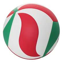 Balón de voleibol Molten V5M 4500 nº 5, color blanco/verde/rojo, uso indoor, balón profesional de alta calidad, superficie adherente, excelente rebote, ideal para entrenamiento y competencia, resistente y duradero, accesorios deportivos recomendados - Blanco - Ver 7