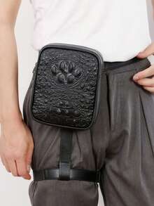 2025 New Fashion PU Leather Floral Pattern Crossbody Bag, Korean Shoulder Pouch, Street Outdoor Phone Sports Cycling Organizer Bag, Unisex Small Bag