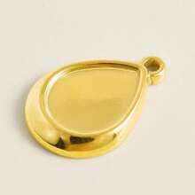 2 pezzi di ciondoli in acciaio inossidabile con forme assortite, inclusi rettangolo, ovale, goccia d'acqua, cuore, quadrato, per fai da te con resina, gocce d'olio, pietre, charms geometrici di alta qualità per la realizzazione di gioielli e decorazioni casual quotidiane