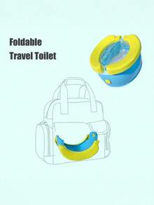 可折叠旅行马桶便盆，便携式车载便盆，香蕉形折叠马桶，儿童便携式马桶，幼儿如厕训练，适用于儿童、男孩、女孩、汽车，可折叠便携式马桶座，室内外均可轻松清洁