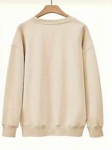 2026 Valentine Outfits For Women Fashion "Love Is Everything" Letter Sweatshirt - Soft And Breathable, Crew Neck For Daily Wear Loose And Comfortable Valentine's Day - 紅色 - 查看 9
