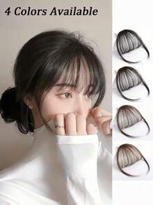 3D刘海夹式接发 - 逼真合成夹式刘海，适合日常佩戴，易于造型，外观自然，打造更丰盈蓬松的秀发，多功能女士发饰，发爪夹 - 彩色 - 查看 1