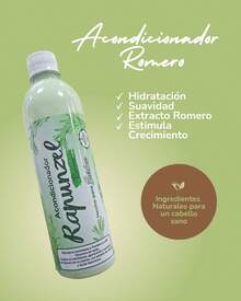 Dos piezas acondicionador con extracto de romero suavidad y brillo 500ml tratamiento capilar hidratante formulas naturales revitalizantes para todo tipo cabello uso diario restauración - Verde - Ver 2